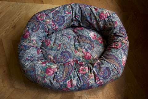 paisley floral dog bed