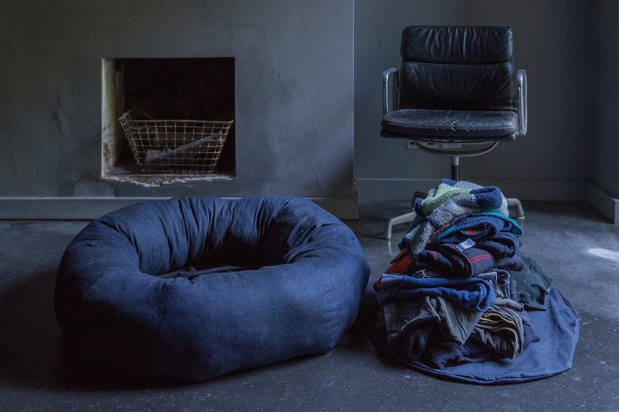 dog bed stuffing old clothes