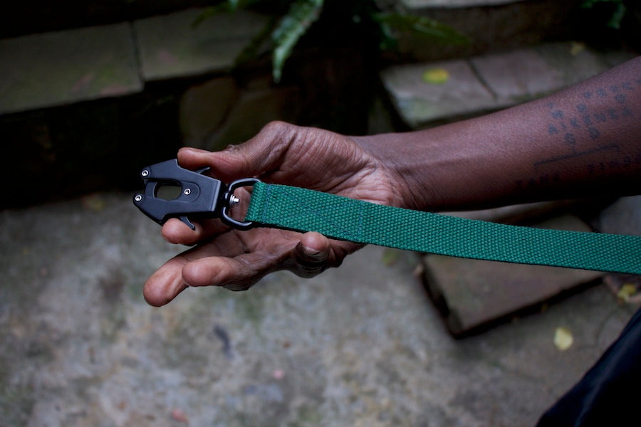 green dog lead with strong clip