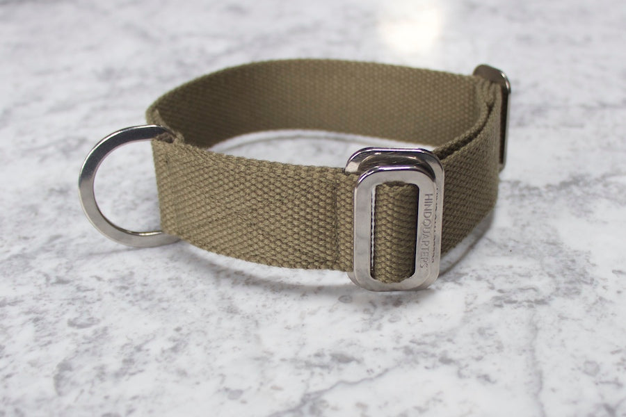khaki dog collar