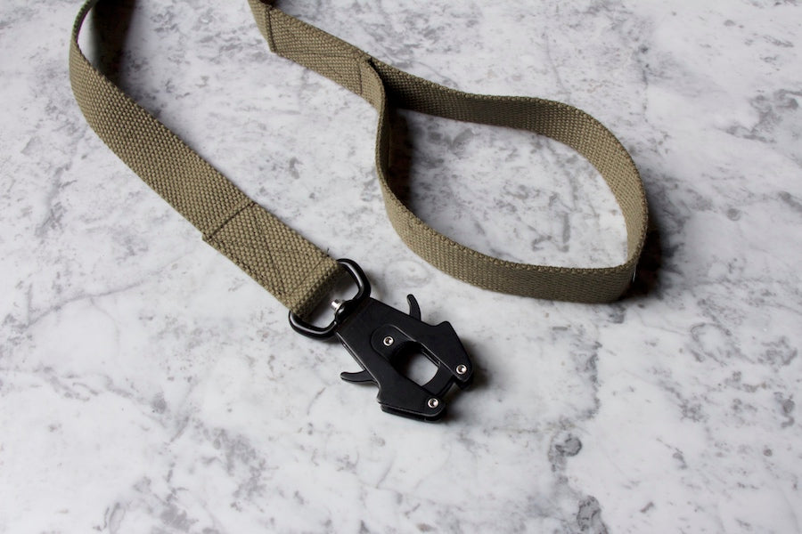 Khaki dog lead