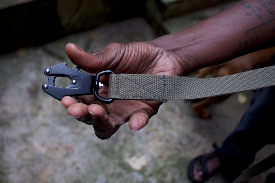 Khaki dog lead