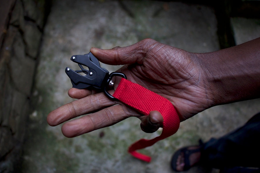 red dog lead with reliable clip