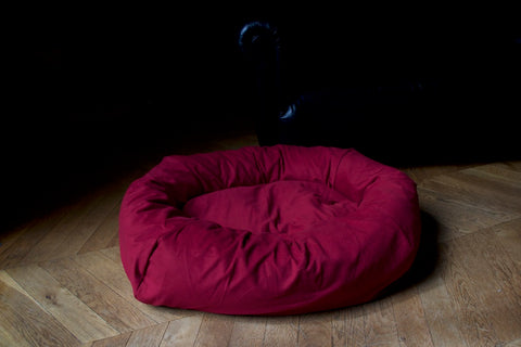 ruby red moleskin dog bed